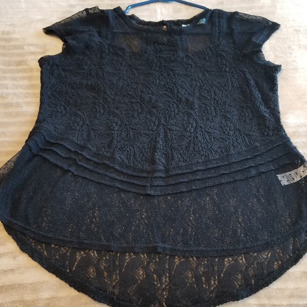 Lace/sheer top